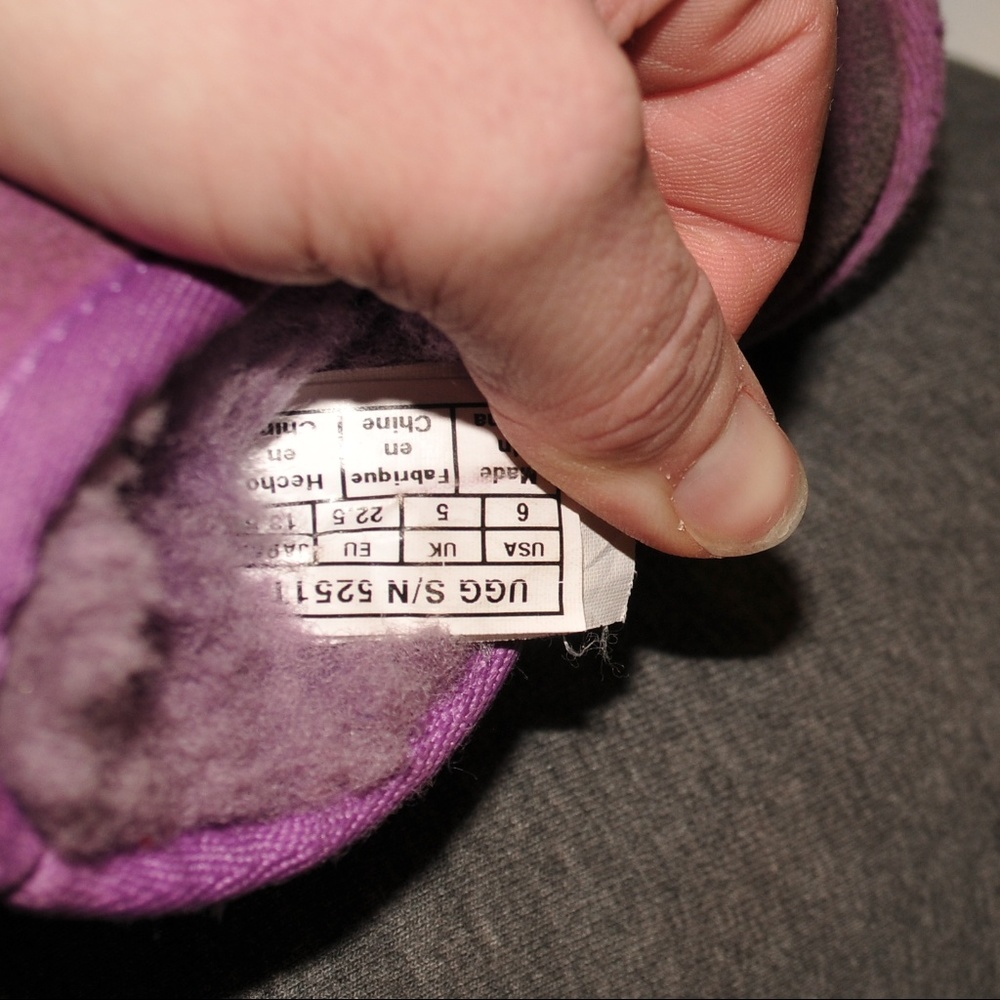Classic Boot UGG Boots Purple 5251T Girls 6 3084 - Picture 8 of 8